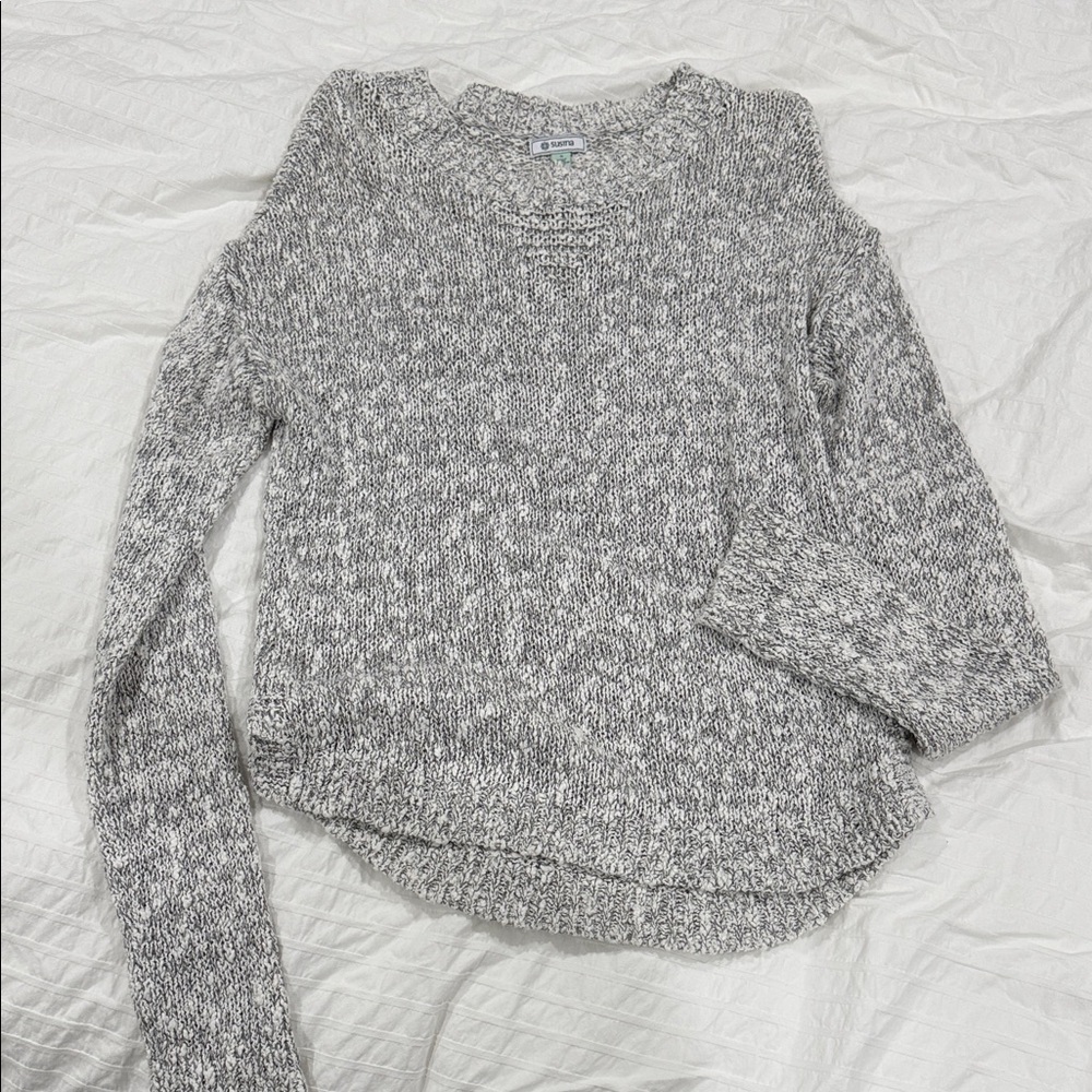 Susina Marled Gray Women's Sweater